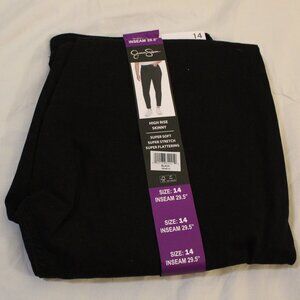 Women's High RiseSkinny, Brand -Jesica Simpson Active Color - Black Size-14, NWT